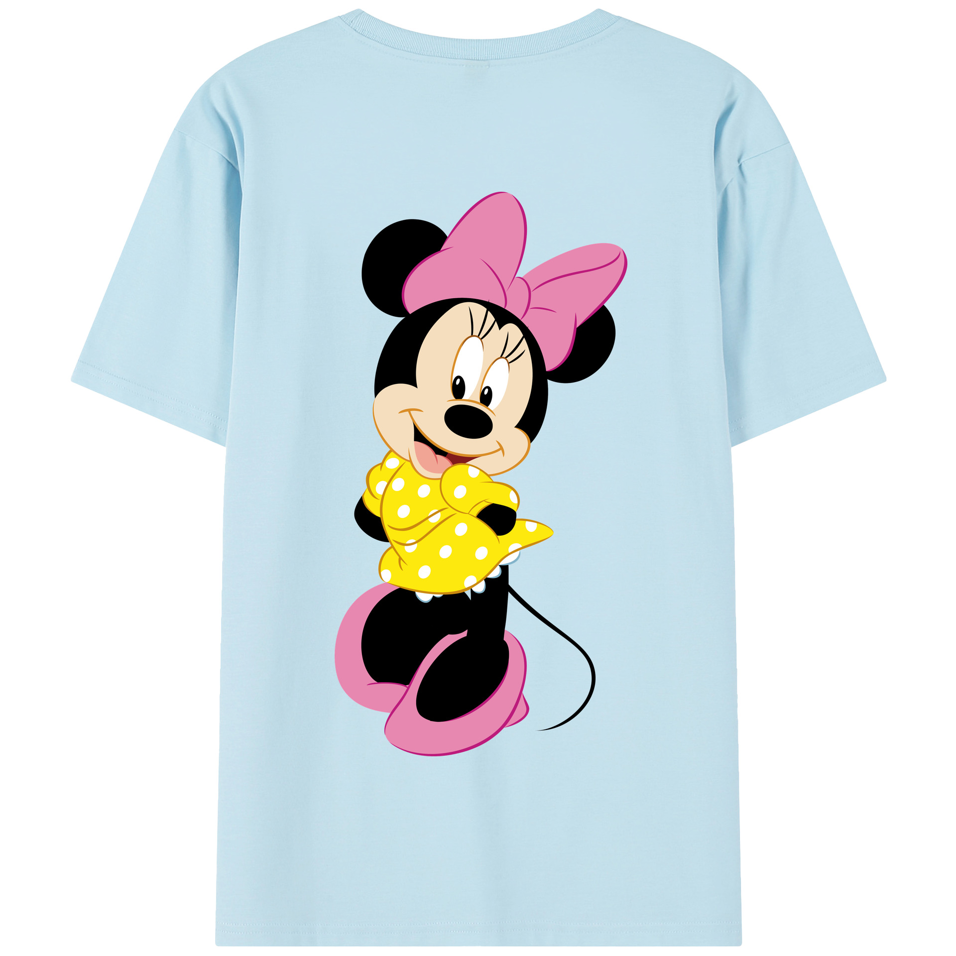 （画像用） ミッキーマウス Mickey Mouse 綿100％半袖Tシャツ（背面プリント）